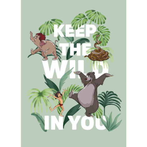 Poster Disney Le livre de la Jungle - Garde ton côté sauvage 50 cm x 70 cm (1/4)