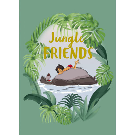 Poster Disney Le livre de la Jungle - Mowgli et Baloo les amis de la Jungle 50 cm x 70 cm (1/4)