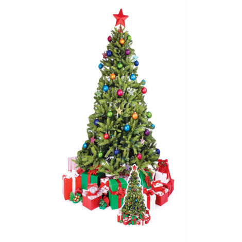 Figurine en carton Sapin de Noël 178 cm (1/4)