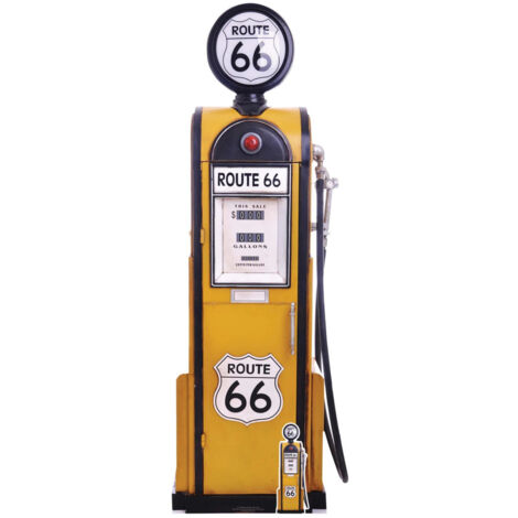 Figurine en carton Route 66 pompe à essence américaine vintage 194 cm