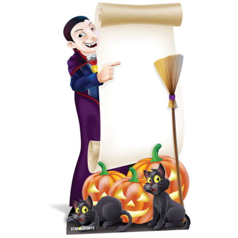 Figurine en carton Halloween vampire, citrouilles, chats 185 cm (1/3)