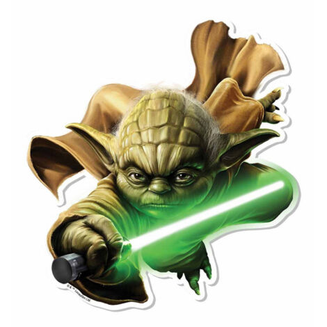 Blason mural en carton Star Wars Yoda 65 cm (1/4)