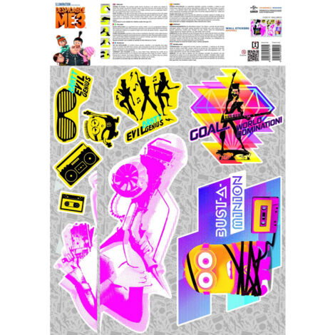 Stickers géant Musique Les Minions (1/3)