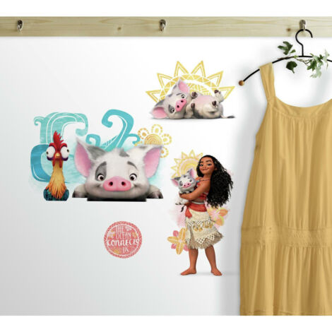 Stickers repositionnables Disney Vaiana et ses amis DISNEY -22x44 cm (1/3)