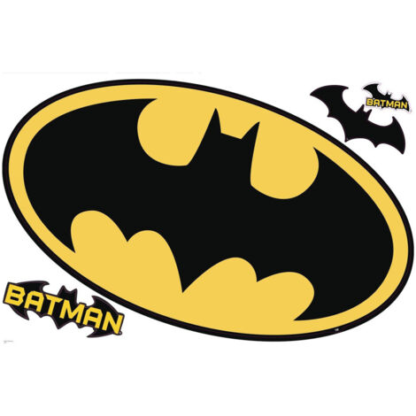Sticker ardoise repositionnable logo Batman DC Comics 68,6CM X 101,6CM (1/3)