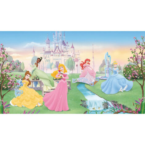 Papier peint panoramique encollé Princesses Disney qui dansent - 320 cm x 182,88 cm (1/3)