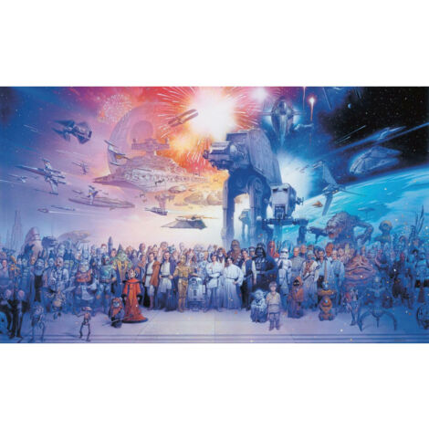 Papier peint panoramique encollé Star Wars la saga - 320 cm x 182,88 cm (1/3)