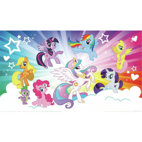 Papier peint panoramique encollé My Little Pony nuage - 320 cm x 82,88 cm (1/3)