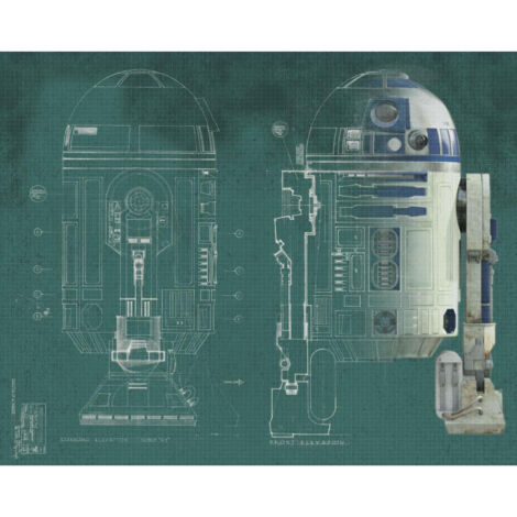 Papier peint panoramique encollé Star Wars R2-D2 - 228,60 cm x 182,88 cm (1/3)