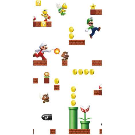 Rouleau de papier peint auto-adhésif - Nin Mario Bros