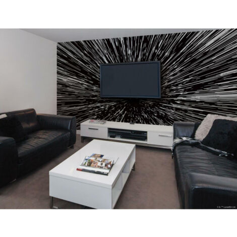 Papier peint panoramique auto-adhésif Star Wars hyper espace Disney - 3.2 m x 1.83 m (1/3)