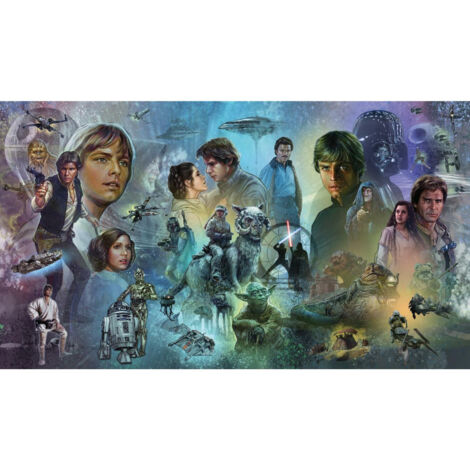 Papier peint panoramique auto-adhésif Disney Star Wars Original Trilogy - 3.2 m x 1.83 m (1/4)