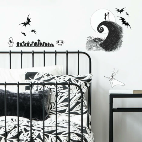 Stickers repositionnables The Nightmare before Christmas Jack and Sally DISNEY -4 planches de 22x44cm (1/3)