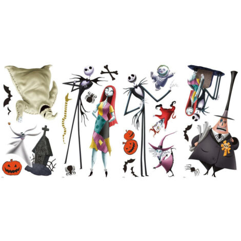 Stickers repositionnables The Nightmare before Christmas (L'étrange Noël de Mr Jack) DISNEY -22x44 cm (1/4)