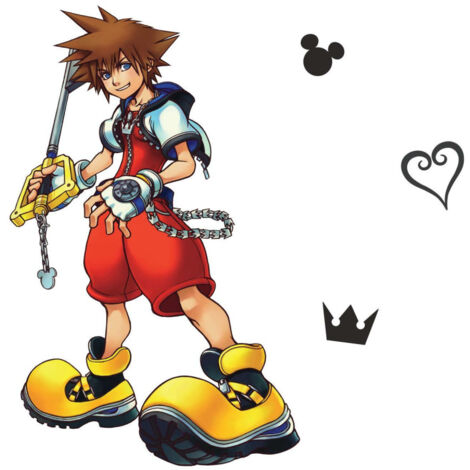 Sticker géant repositionnable Kingdom Hearts Sora DISNEY - 43x92cm (1/3)