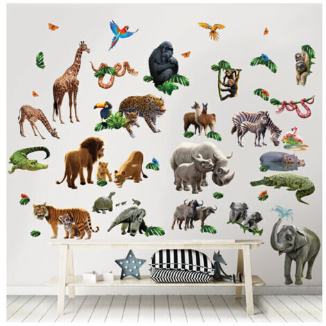 Stickers monde de la jungle Walltastic (1/4)