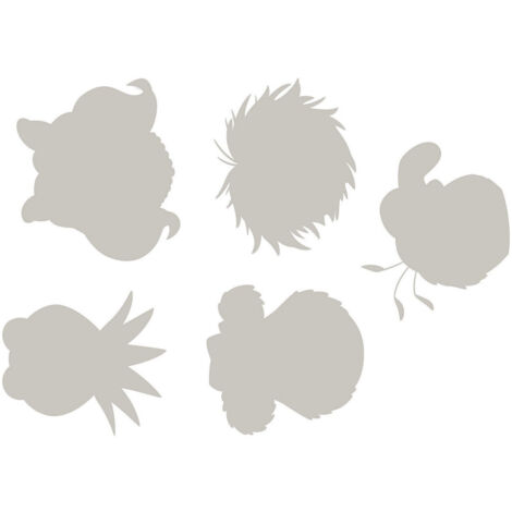 Stickers décoration murale -The Muppets- 5 visages Gris (1/3)