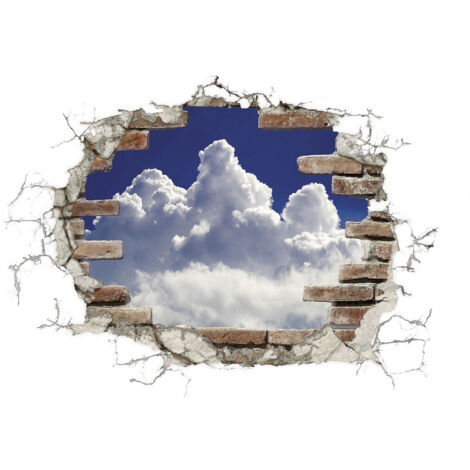 -Break Out Clouds-, Sticker Décoration Murale - 100x70 cm (1/2)