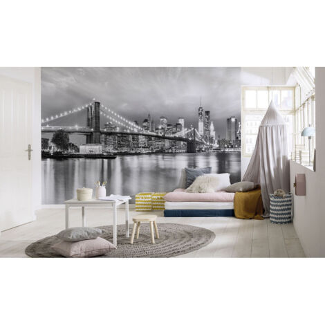Komar Brooklyn B/W 368 x 254 cm, Papier peint panoramique 8-934, photomurale sur intissé (1/3)