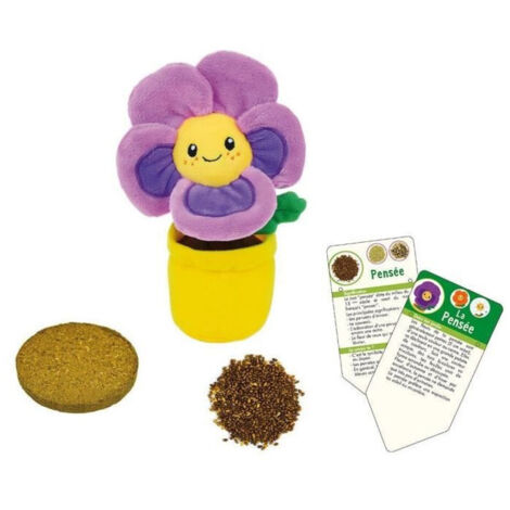 Silence ca pousse Lot de 3 fleurs (pensée, capucine, marguerite) en peluche (1/5)
