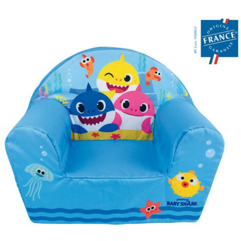 Fauteuil club Baby Shark bleu ciel (1/3)