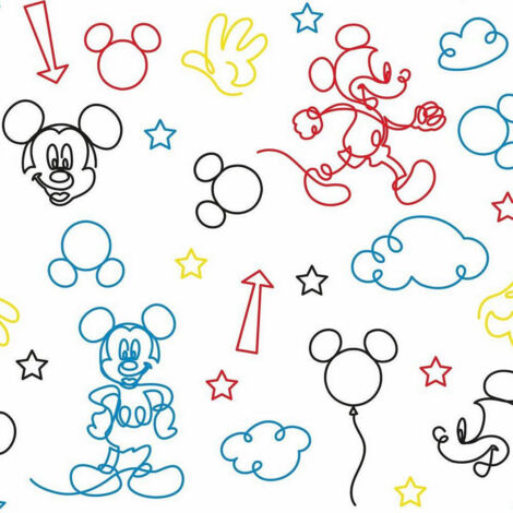 Rouleau de papier peint auto-adhésif - Disney Mickey - Multicolors (1/5)