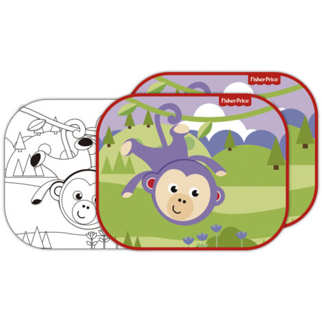Protecteurs Solaires Pour Fenêtres motif singe violet - 2 unités (1/4)