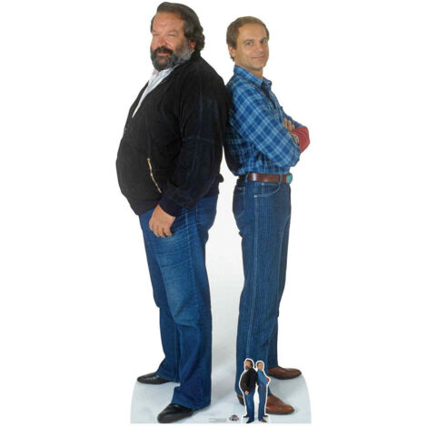 Figurine en carton Bud Spencer et Terence Hill, acteurs - Haut 196 cm