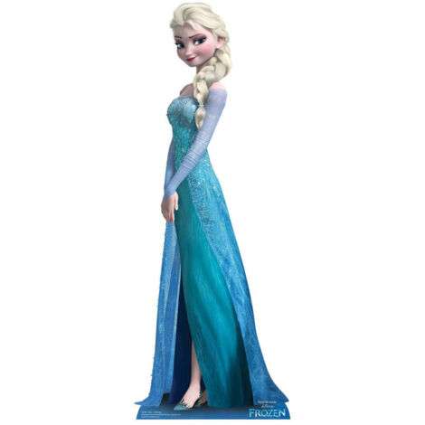 Figurine en carton La Reine des Neiges Elsa – Hauteur 96 cm – Largeur 38 cm – Décoration légère pour événements – Star Cutouts