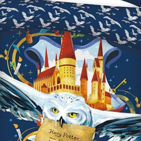 Parure de lit réversible - Harry Potter, Poudlard -140 cm x 200 cm