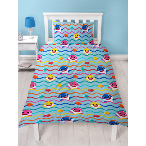 Drap-housse Et Taie D'oreiller Rayé Arc-en-ciel - Coton Et Polyester Pour Lit Simple