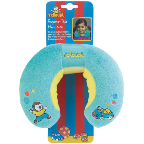 Coussin tour de cou T'choupi en peluche douce de voyage  19cm (1/3)