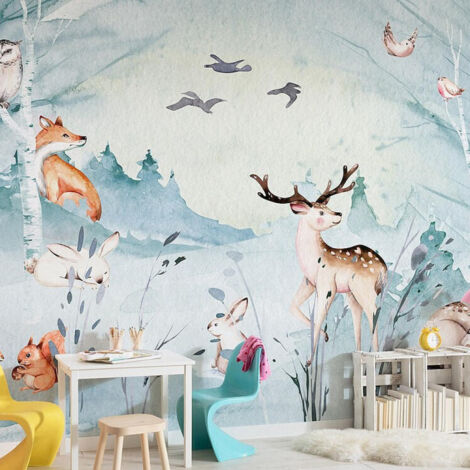 Poster XXL animaux dans la foret l350 x h280 cm