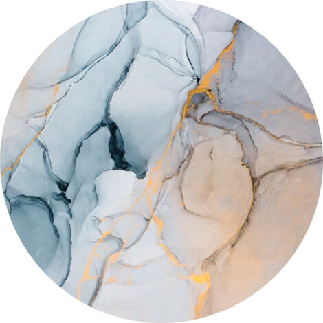 Papier peint intissé auto-adhésif rond  Thème Watercolor Stone - 140 x 140 cm (1/5)
