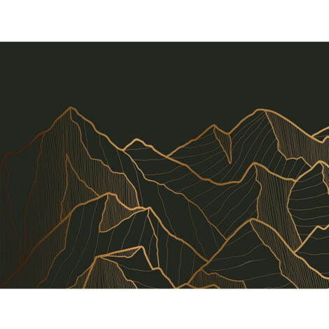 Poster Thème Golden Mountain - 360 x 270 cm (1/3)