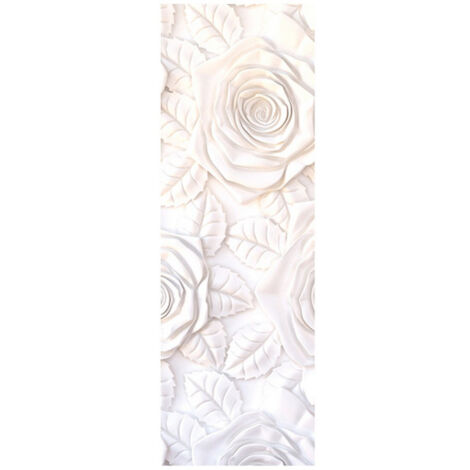 Poster Thème mur de roses blanches - 90 x 270 cm (1/3)