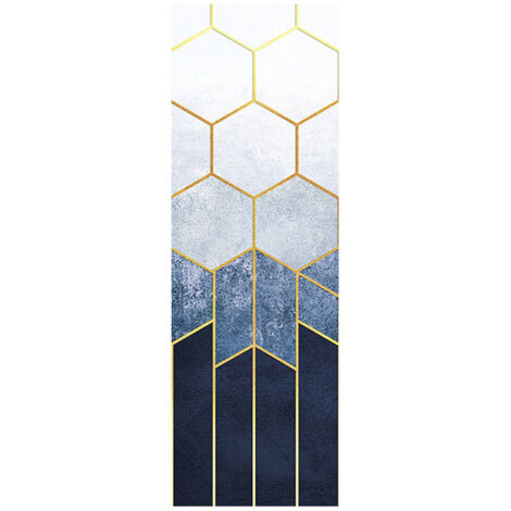 Poster Thème hexagone bleu - 90 x 270 cm (1/3)