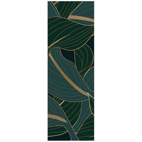 Poster Thème Feuilles Vert Foncé - 90 x 270 cm (1/3)