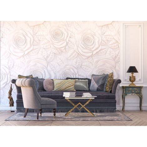 Poster Thème fleurs blanches- 360 x 270 cm (1/3)