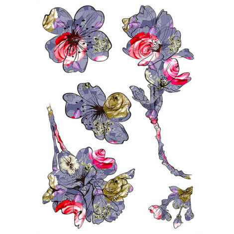 Sticker Blossom - 1 planche 42,5 x 65 cm (1/5)