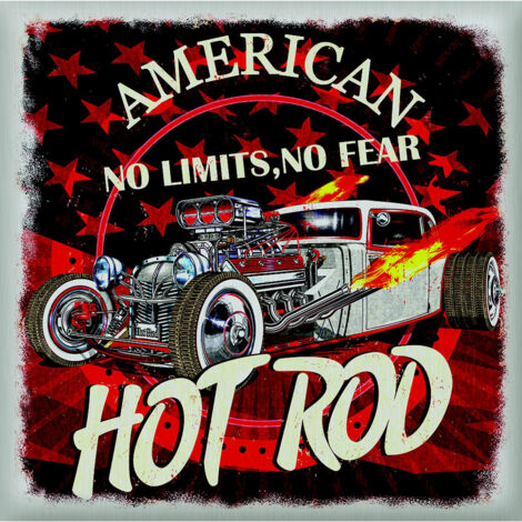Sticker Vintage Voiture American Hot Rod « Dragster » - 1 planche 30 x 30 cm (1/5)
