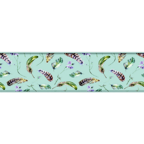 Frise auto-collante Feathers - 1 rouleau de 14 cm x 500 cm (1/3)