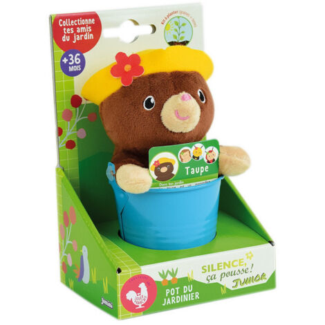 Taupe Silence ca pousse pot du jardinier avec peluche Taupe et graines de Liseron - Haut 13cm (1/5)
