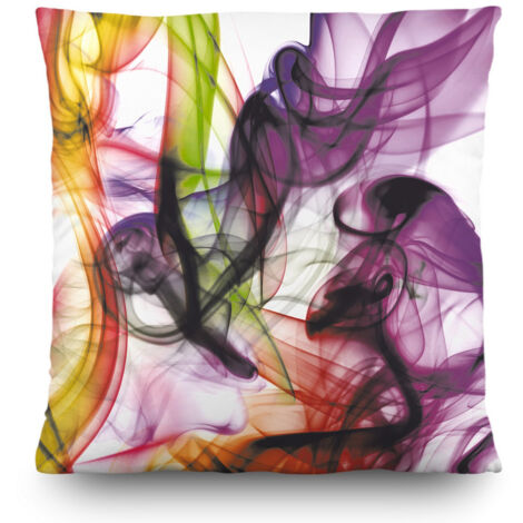 Coussin fumée en couleur tache de peintre - 45 cm x 45 cm (1/3)