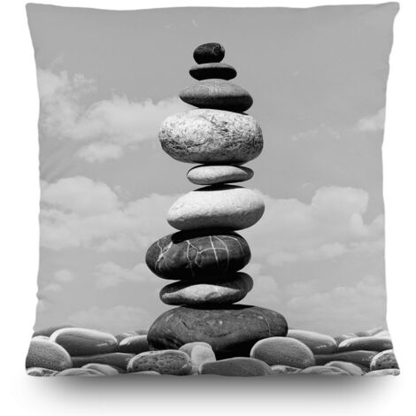 Coussin tour de galets - 45 cm x 45 cm (1/3)