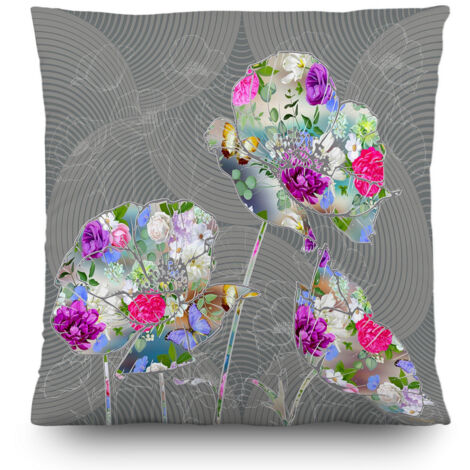 Coussin fleurs de couleurs - 45 cm x 45 cm (1/5)