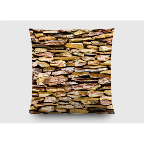 Coussin mur de pierre- 45 cm x 45 cm (1/5)