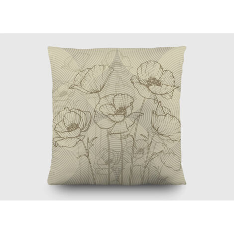 Coussin fleurs transparentes - 45 cm x 45 cm (1/5)