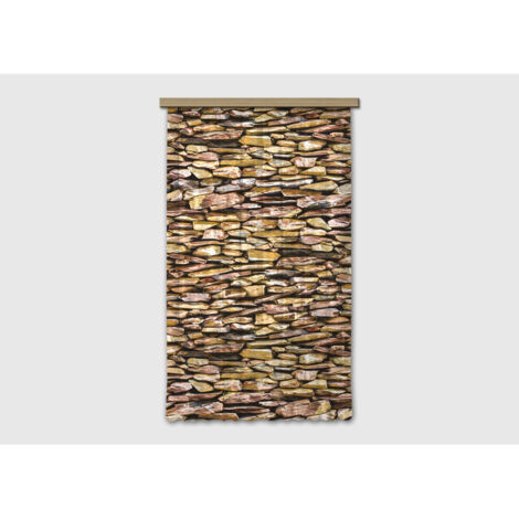 Voilage effet mur en pierre - 1 pièce - L 140 cm x H 245 cm (1/5)