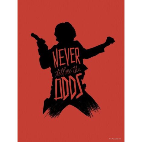 Poster d'Art Star Wars Silhouette Han Solo et Citations - 30 x 40 cm (1/3)